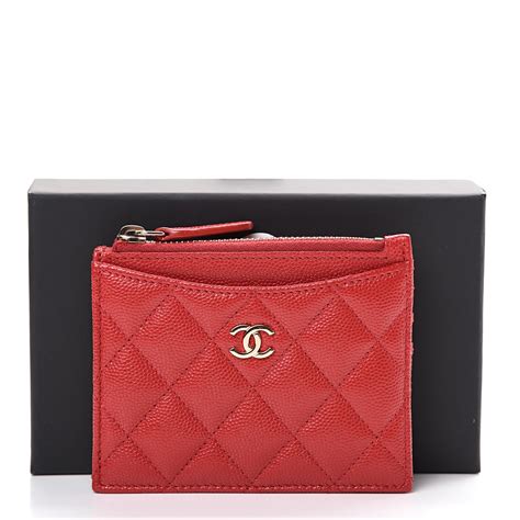 chanel zip card holder.